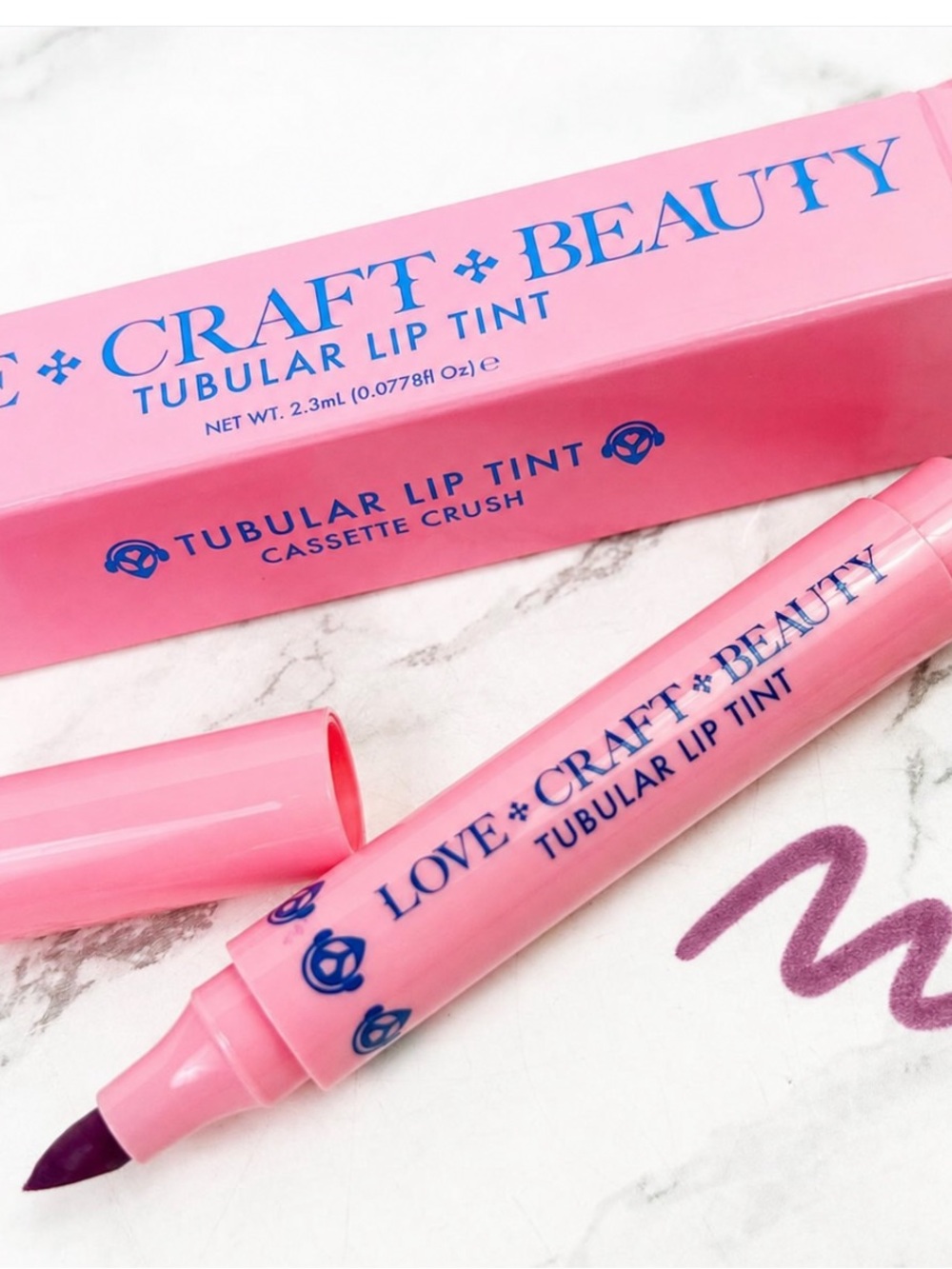Love Craft Beauty Tubular Lip Tint Lipstick - Cassette Crush (Pink) BNIB